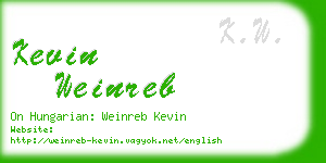 kevin weinreb business card